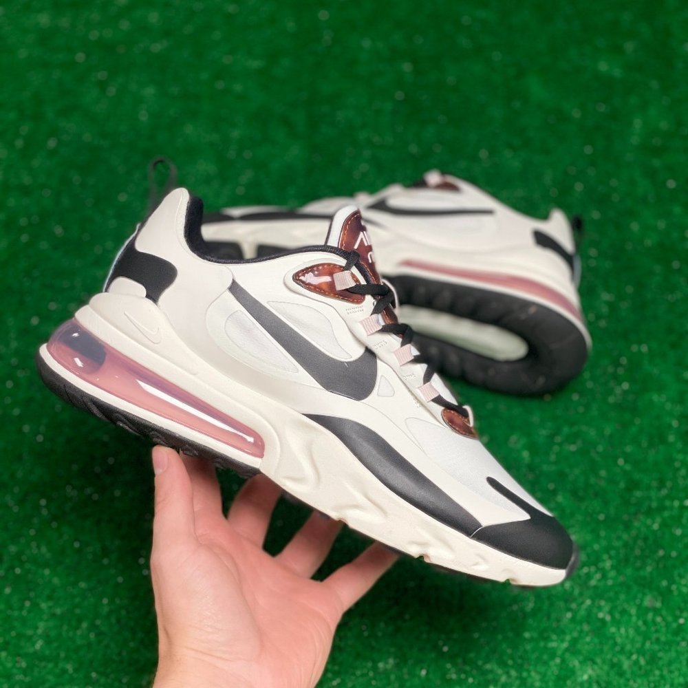 Nike Air Max 270 React Low Top Womens Casual Shoe White Rose CU4752-100 Size 9